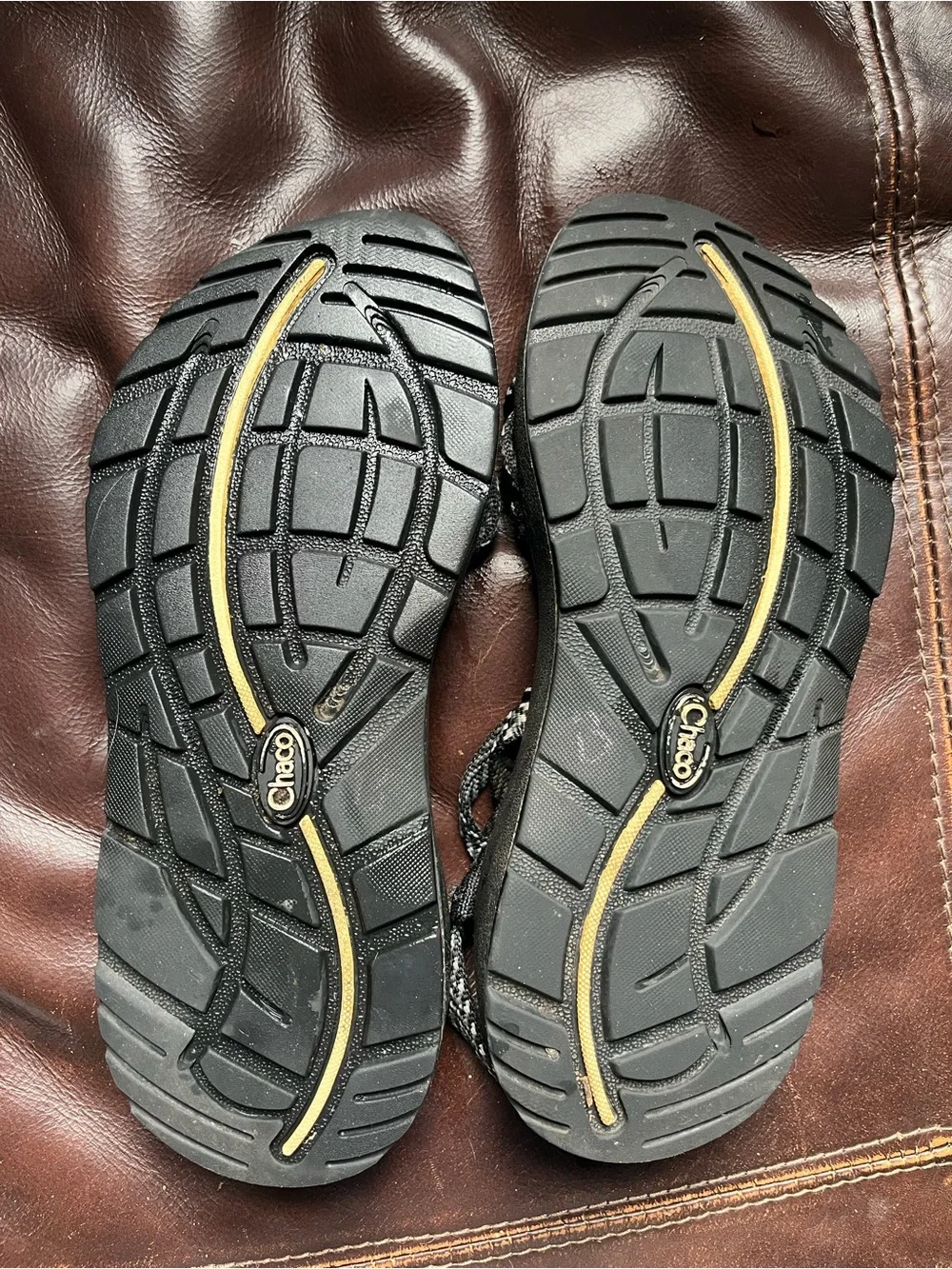Chaco ZX/2 Black Patterned Outdoor Strappy Sandals